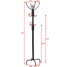 Costway 78'' Metal Coat Rack Tree with Umbrella Holder product image