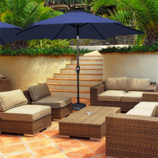 10-Foot Outdoor Patio Umbrella with Bright Solar LED Lights product image