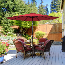 10-Foot Outdoor Patio Umbrella with Bright Solar LED Lights product image