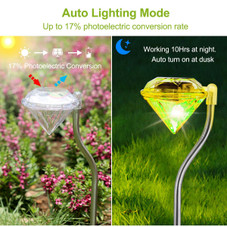 Solarek® Solar Diamond-Shape Garden Stake Light (4-Pack) product image