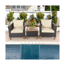 Costway 3-Piece Wicker Rattan Patio Sofa Set  product image