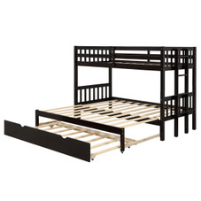 Costway Twin Pull-Out Bunk Bed with Trundle Ladder product image