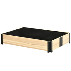 Outsunny Wooden Foldable Raised Garden Bed with Steel Insert product image