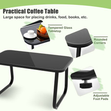 4-Piece Patio Rocking Set with Glass-Top Table product image