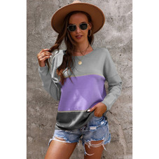 Women's Colorblock Long Sleeve Knit Sweater product image