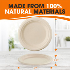 Cheer Collection® 7-Inch Biodegradable Compostable Paper Plate (200- to 1,000-Pack) product image