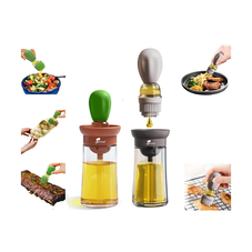 Olive Oil Dispenser Bottle with Silicone Brush (1- or 2-Pack) product image