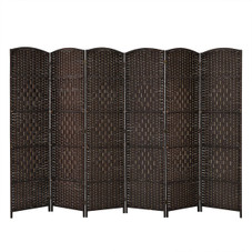 6ft Foldable 6-Panel Rattan Room Divider  product image