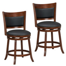 Wide Cushioned Counter Height Swivel Bar Stools (2-Pack) product image