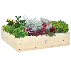 Outsunny® Wooden Raised Garden Bed Kit, 4' x 4' x 1' product image