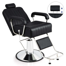 360° Swivel Hydraulic Barber Chair with Adjustable Headrest & Backrest product image