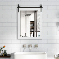 30 x 22-Inch Wall Mount Mirror with Wood Frame product image