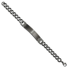 Brushed Antiqued Stainless Steel ID Bracelet  product image