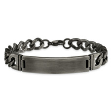 Brushed Antiqued Stainless Steel ID Bracelet  product image