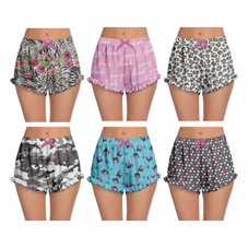 Women's Ultra-Soft Cozy Fun Printed Pajama Lounge Shorts (4-Pair) product image