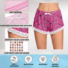 Women's Ultra-Soft Cozy Fun Printed Pajama Lounge Shorts (4-Pair) product image