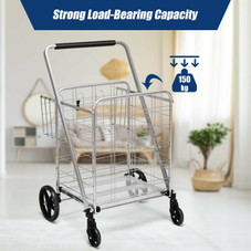 Heavy-Duty Folding Utility Shopping Double Cart product image
