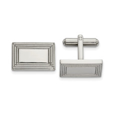 Stainless Steel Polished Rectangle Cufflinks product image