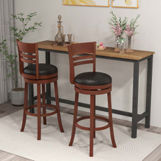 Costway Swivel Bar Height Stools with Backrests (Set of 4) product image