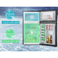 3.2 cu. ft. Compact Mini Fridge with Freezer & 5 Temperature Settings product image