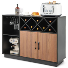 Costway Industrial Wine Bar Cabinet Sideboard product image