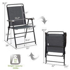 4-Piece Portable Outdoor Chair with Armrest product image