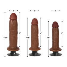 Jock™ 7-Inch Vibrating Dildo, Latte product image