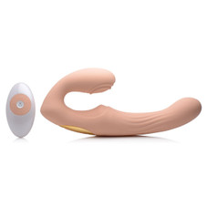 15X U-Pulse Silicone Pulsating and Vibrating Strapless Strap-on with Remote product image