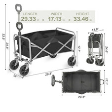 600D Oxford Collapsible Folding Outdoor Utility Wagon product image