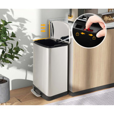 13.2-Gallon Stainless Steel Trash Can with Lock Device product image