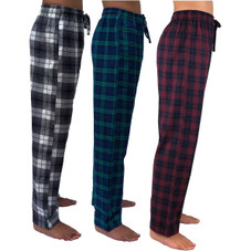 Men's 100% Cotton Flannel Pajama Pants (3-Pair) product image