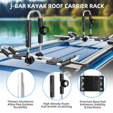 Costway Folding J-Bar Universal Kayak Roof Rack product image