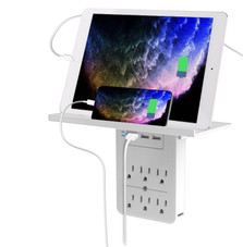 Aduro Surge Shelf 6 Outlet 3 USB Port Charging Station Surge Protector product image