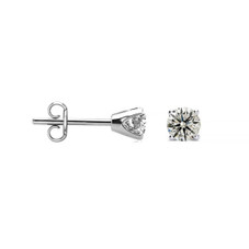 Nearly 1/3-Carat Fiery Diamond Studs in Solid Sterling Silver product image