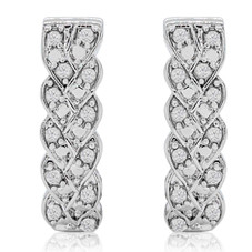0.25CT Natural Diamond Infinity Hoop Earrings product image
