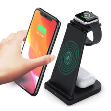 3-in-1 Fast Wireless Charging Stand for Phones, Apple Watch & AirPods product image