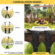 Extra Large Heavy Duty A-Frame Steel Swing Stand Set with 40” Nest Tree Swing product image