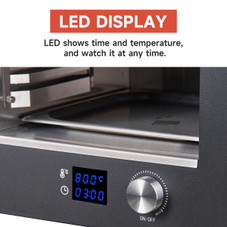 Ervine Electric Pizza Oven 1800W Power, 825℉ High Temperature, Multi-Layer Temperature Control, Adjustable Settings, View Window, LED Digital Display, Addition for Home and Outdoor Cooking product image