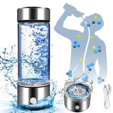 Hydrogen Water Bottle,Portable Hydrogen Water Bottle Generator,Ion Water Bottle Improve Water Quality in 3 Minutes,Water Ionizer Machine Suitable for Home,Office,Travel and Daily Drinking (Silver) product image