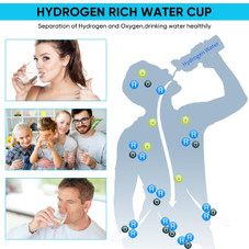 Hydrogen Water Bottle,Portable Hydrogen Water Bottle Generator,Ion Water Bottle Improve Water Quality in 3 Minutes,Water Ionizer Machine Suitable for Home,Office,Travel and Daily Drinking (Silver) product image