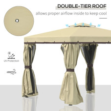Outsunny Aluminum Double-Roof Gazebo Canopy  product image