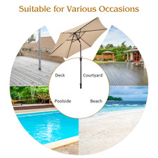 Costway 9Ft Patio Umbrella with Push Button Tilt Crank Lift product image