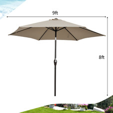 Costway 9Ft Patio Umbrella with Push Button Tilt Crank Lift product image