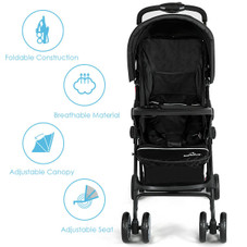 Travel Stroller for Airplane with Adjustable Backrest & Canopy product image