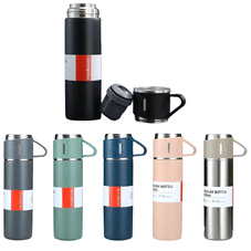 16.9-Ounce Stainless Steel Insulated Vacuum Flask with Built-in Mug product image