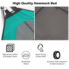 Costway Folding Hammock with Side Pocket and Iron Stand product image