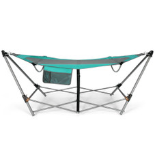 Costway Folding Hammock with Side Pocket and Iron Stand product image