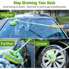 Adjustable Telescopic Long Handle Car Cleaning Microfiber Mop product image