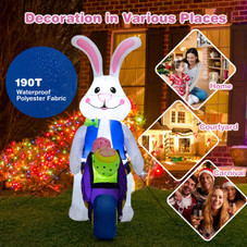 4-Foot Inflatable Easter Bunny with Pushing Cart product image
