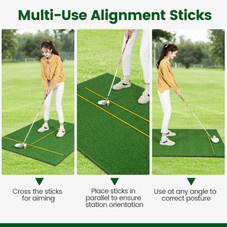 5 x 4-Foot Golf Practice Artificial Turf Mat with 2 Rubber Tees product image